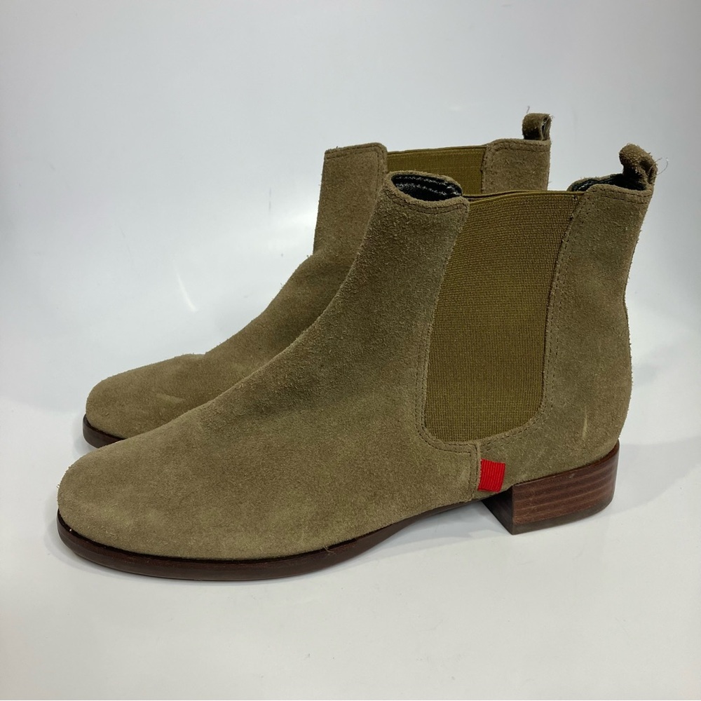 Marc Joseph New York Union tan suede ankle boots pull on women’s size 7 casual